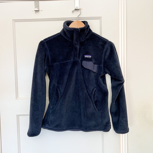 Patagonia Women's Re-Tool Snap-T® Fleece Pullover Size S Navy - Picture 3 of 4
